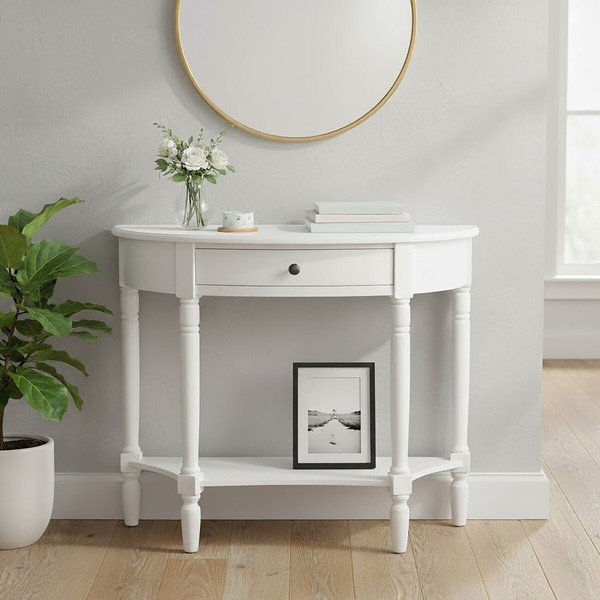 Balts priedes masīvkoka konsoles galds 32x93 cm Heritage – Premier Housewares-image-1