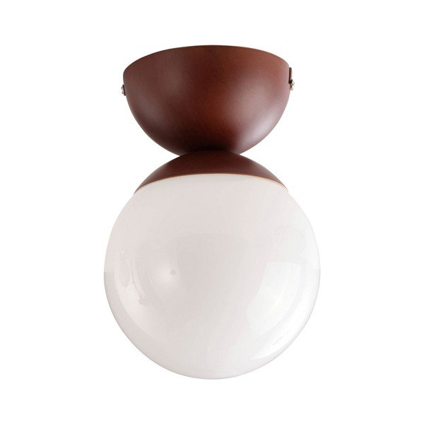Balta/brūna griestu lampa no opāla stikla ø 15 cm Leah – Jotex