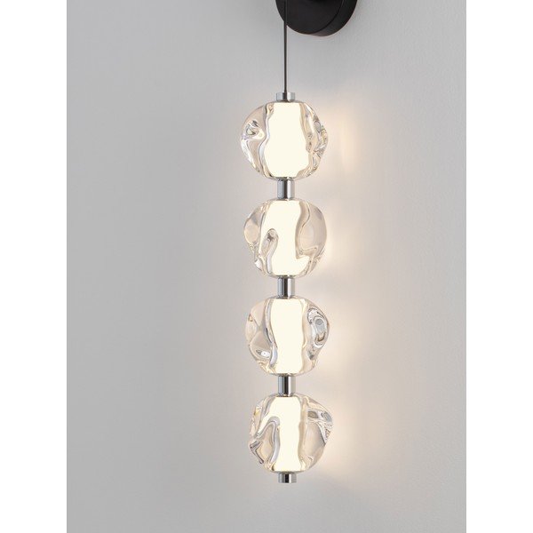 Matēti melna metāla LED sienas lampa Ifos – Nova Luce-image-2