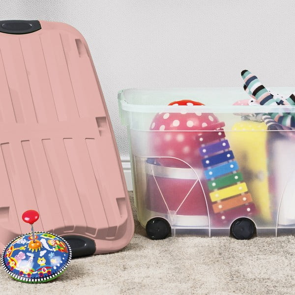 Plastmasas uzglabāšanas kaste ar vāku Roller – Rotho-image-1