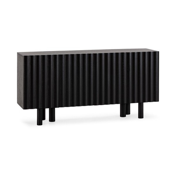 Melna mango masīvkoka kumode 160x80x40 cm Tamira – MOME
