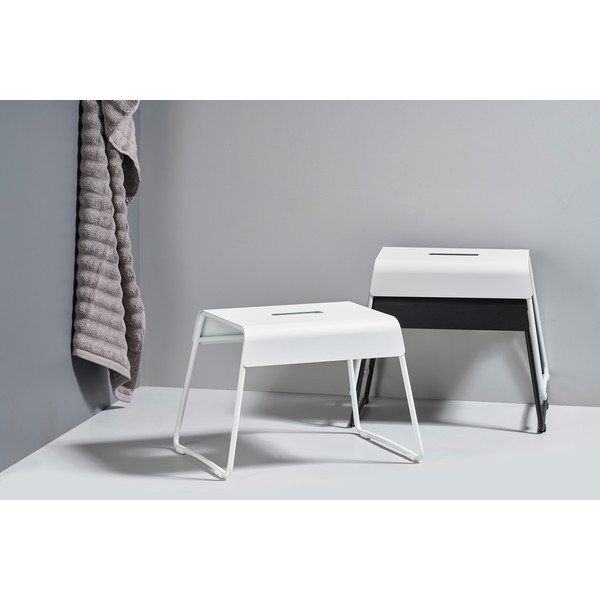 Balts tērauda taburete Zone A-Stuff-image-1