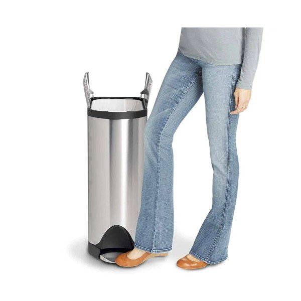 Tērauda atkritumu tvertne ar pedāli 45 l – simplehuman-image-3
