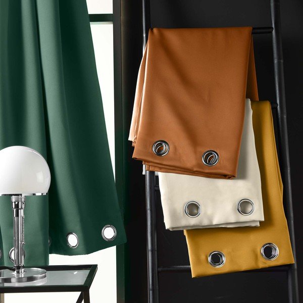 Krēmkrāsas gaismu necaurlaidīgs aizkars 135x240 cm Occult – douceur d'intérieur-image-3