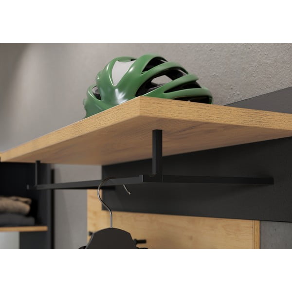 Tumši pelēks priekšnama komplekts ar ozolkoka imitāciju – Germania-image-1