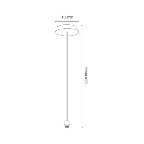 Griestu lampa sudraba krāsā bez abažūra SULION Uno-image-1