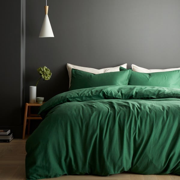 Zaļa divguļamā gultas veļa 200x200 cm Relaxed – Content by Terence Conran