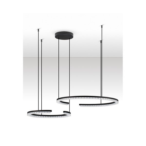 Matēti melna alumīnija LED piekaramā lampa ar regulējamu spilgtumu Greamy – Nova Luce-image-3