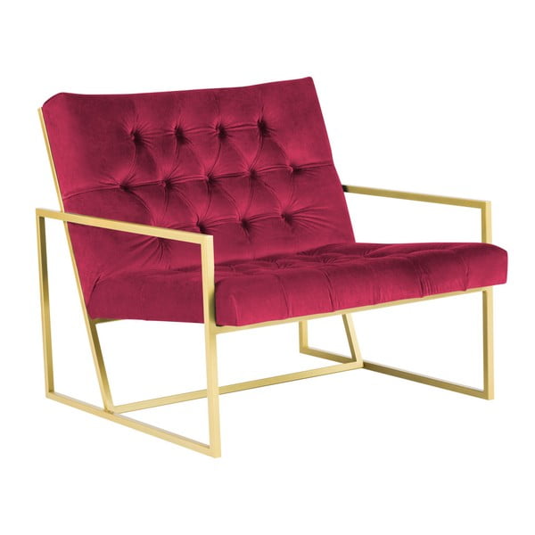Rozā krēsls ar zelta krāsas dizainu Mazzini Sofas Bono