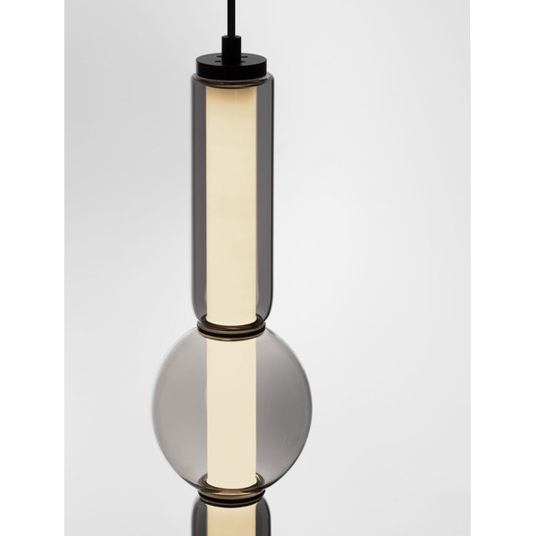 Pelēka stikla LED piekaramā lampa ar regulējamu spilgtumu ø 12 cm Ulon – Nova Luce-image-2