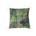 Spilvendrāna Minimalist Cushion Covers Green Banana Leaves, 40 x 40 cm