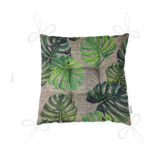 Spilvendrāna Minimalist Cushion Covers Green Banana Leaves, 40 x 40 cm