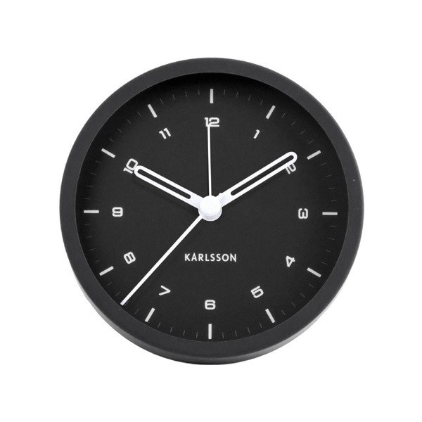 Melns modinātājs Karlsson Tinge, ø 9 cm-image-1