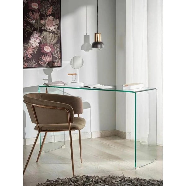 Stikla konsoles galds 40x125 cm Burano – Kave Home-image-1