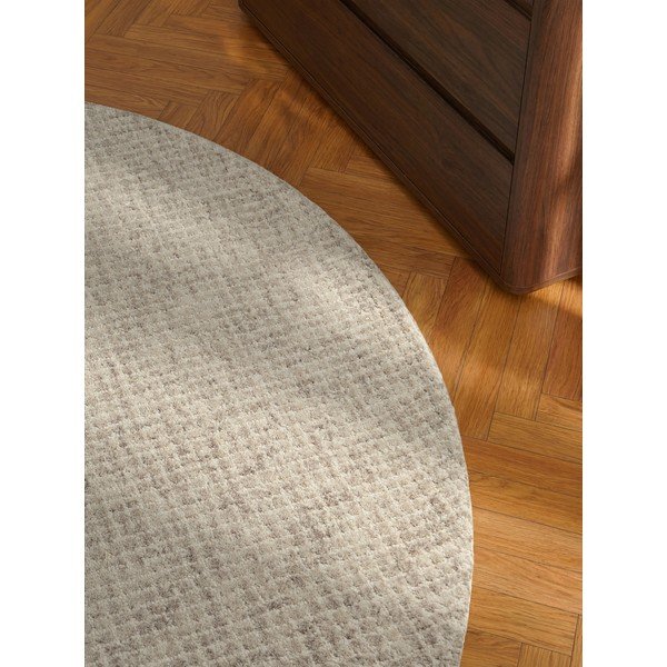 Bēšs vilnas apaļš paklājs ø 160 cm Eloise – Hanse Home-image-3