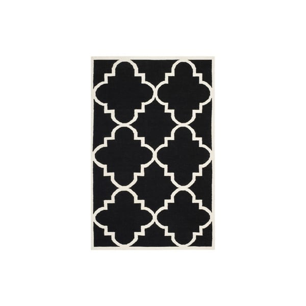 Melns vilnas un kokvilnas maisījuma paklājs Safavieh Alameda, 243 x 152 cm