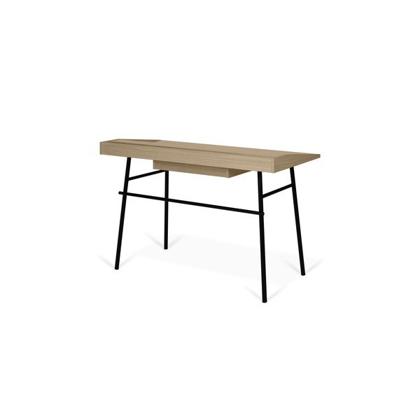 Rakstāmgalds ar ozolkoka virsmu un melnām kājām TemaHome Ply, 120 x 81 cm-image-2