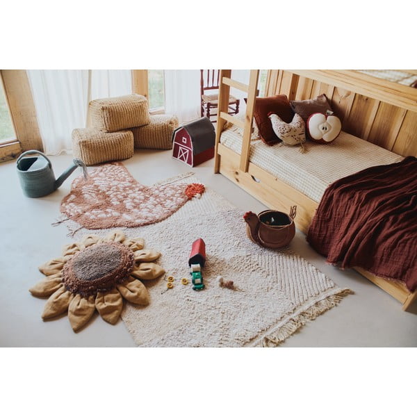 Bēšs kokvilnas bērnu rotaļu paklājs 120x170 cm Farm Fields – Lorena Canals-image-3