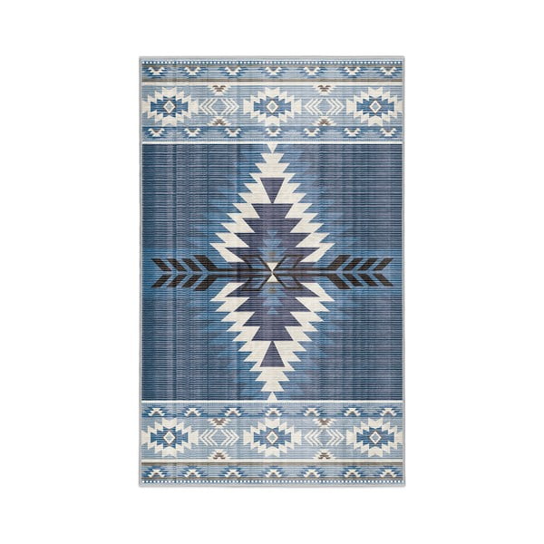 Zils mazgājams paklājs 160x230 cm Ethnic Geo – Mila Home