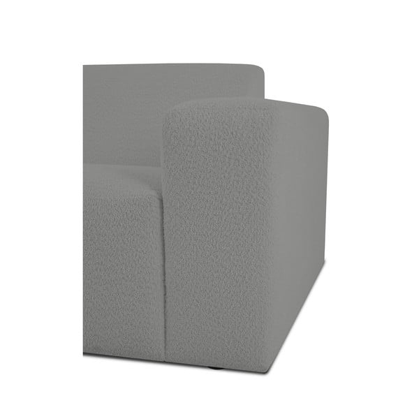 Pelēks dīvāns no buklē auduma 228 cm Roxy – Scandic-image-4