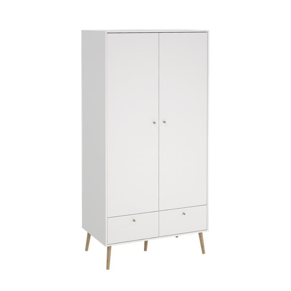 Balts drēbju skapis 99x200 cm Bodo – Tvilum-image-2