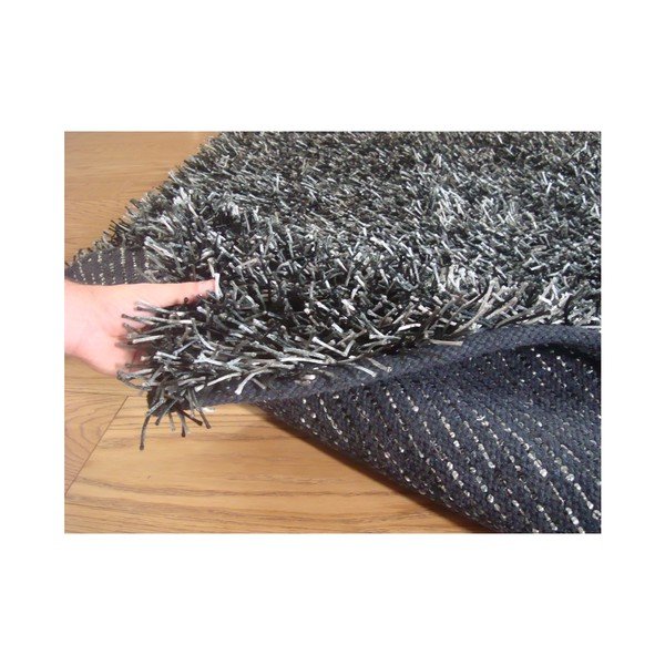 Paklājs Shaggy Black Silver, 120x170 cm-image-3