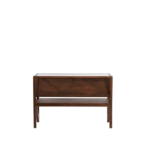 Dabīga toņa konsoles galds ar stikla galda virsmu 41x119 cm Yuki – Light & Living-image-3