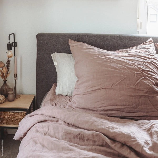 Lina spilvendrāna 50x70 cm Ashes of Roses – Linen Tales-image-1