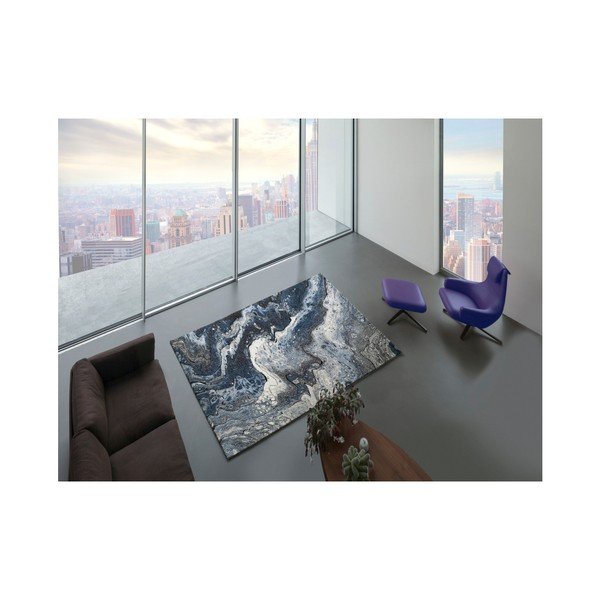 Tumši zils paklājs Universal Kael Malo, 160 x 230 cm-image-1