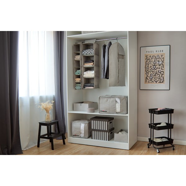 Pelēka vakuuma uzglabāšanas kaste Compactor Oxford, 125 l-image-3