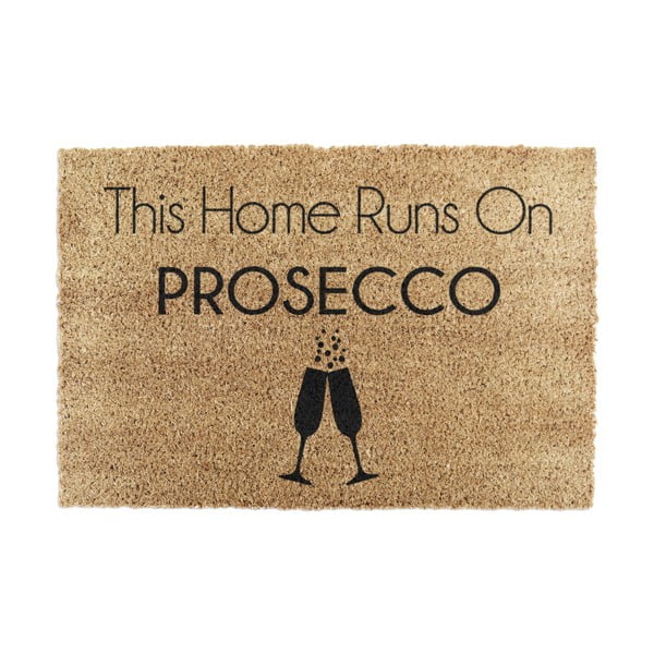 Kokosšķiedras kājslauķis 40x60 cm This Home Runs On Prosecco – Artsy Doormats