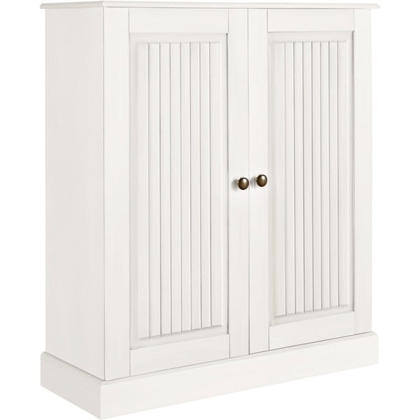 Balts priedes masīvkoka skapītis 100x34 cm Mille – Støraa-image-2