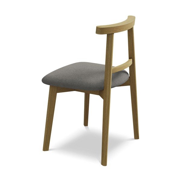 Pelēks masīvkoka pusdienu krēsls Ohelo – Makamii-image-3