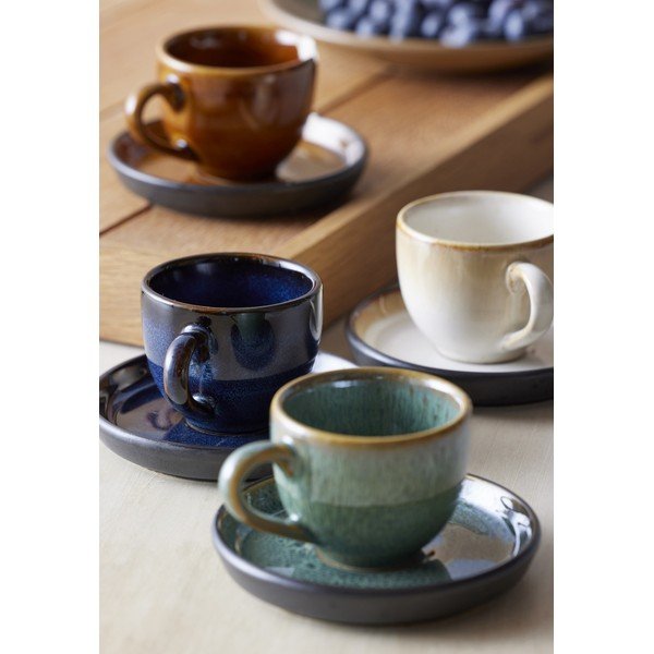 Dzintara dzeltena espreso keramikas tasīte 70 ml Gastro Black/Amber – Bitz-image-1