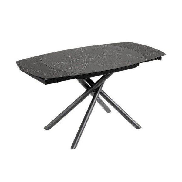 Izvelkams ēdamgalds ar papildu galda virsmu ar keramikas virsmu 100x130 cm Yodalia – Kave Home