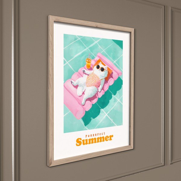 Drukāta glezna ar rāmi 30x40 cm Purrrfect – Styler-image-3