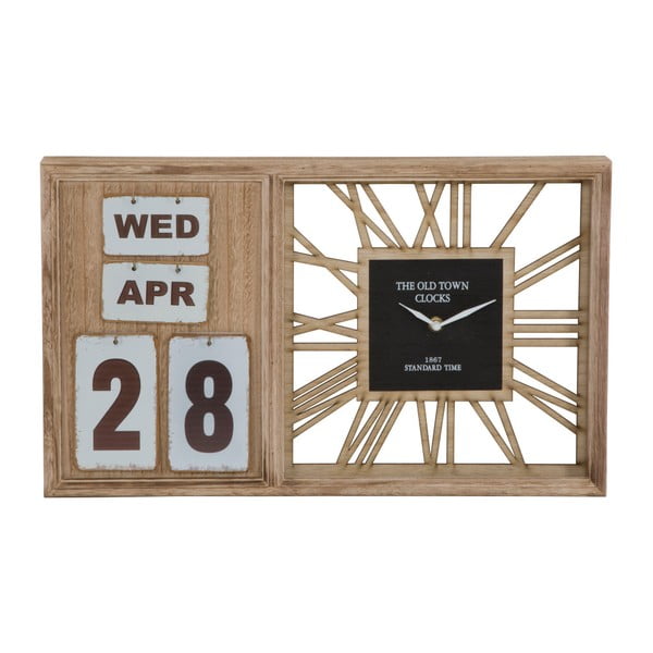 Mauro Ferretti Travel Day galda pulkstenis ar kalendāru, 50 x 30 cm