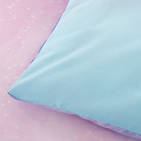 Zila/rozā vienguļamā bērnu gultas veļa 135x200 cm Ombre Rainbow Clouds – Catherine Lansfield-image-3