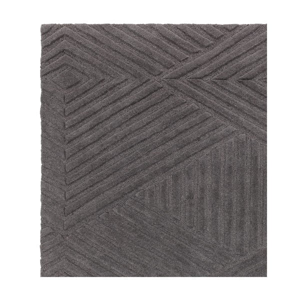 Antracīta pelēks vilnas paklājs 160x230 cm Hague – Asiatic Carpets-image-3