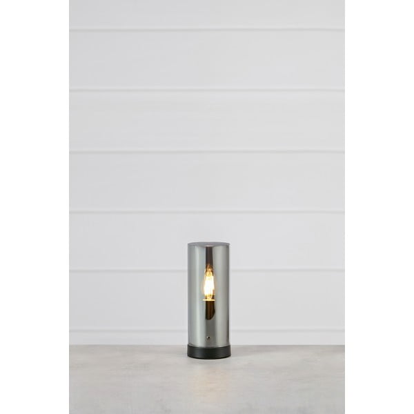 Melna galda lampa ar stikla abažūru (augstums 23 cm) Post – Markslöjd-image-1