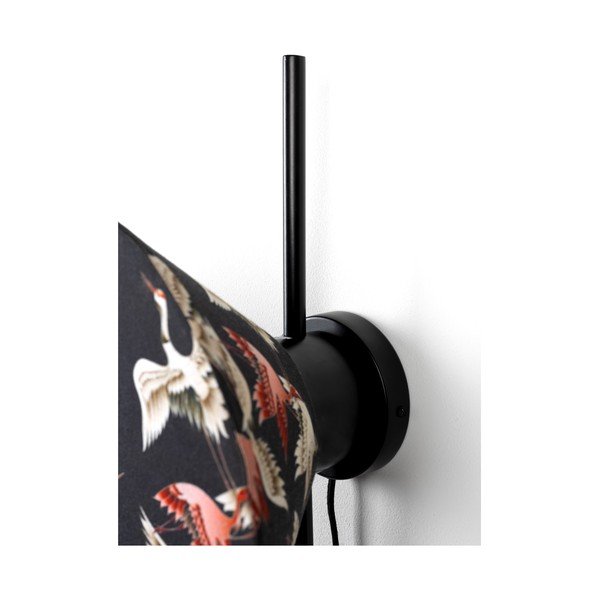 Melna sienas lampa Jaylee – White Label-image-4