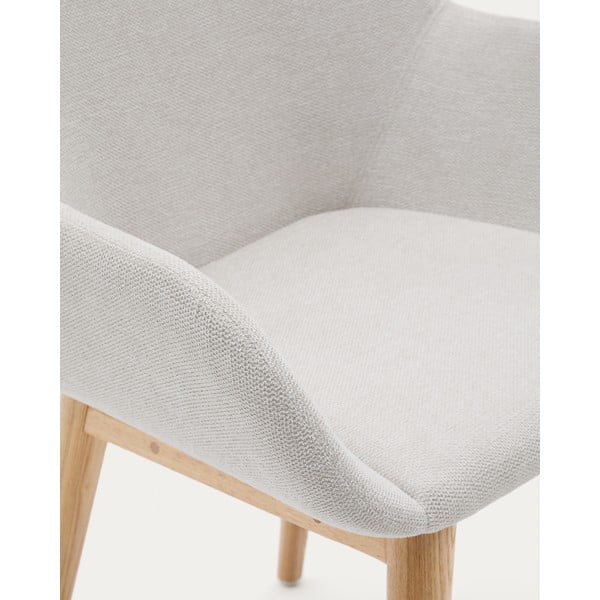 Bēšs polsterēts ēdamistabas krēsls Konna – Kave Home-image-4