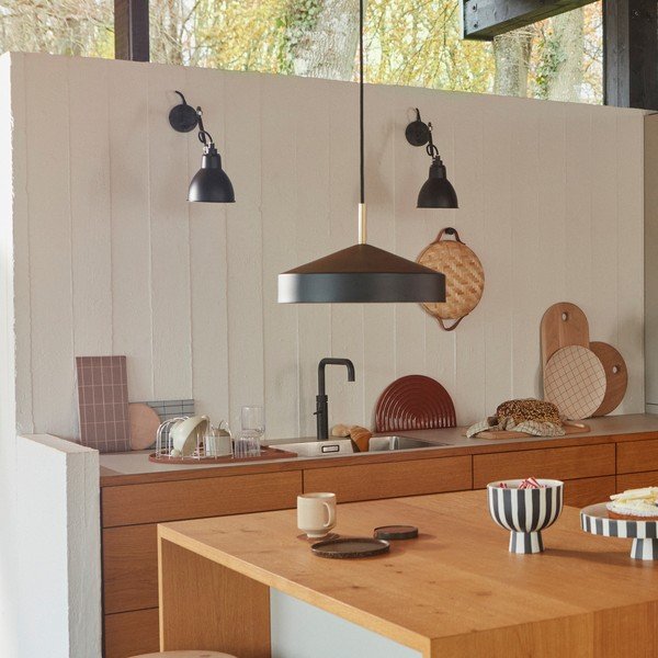 Melna metāla piekaramā lampa ø 30 cm Hatto – OYOY Living Design-image-2