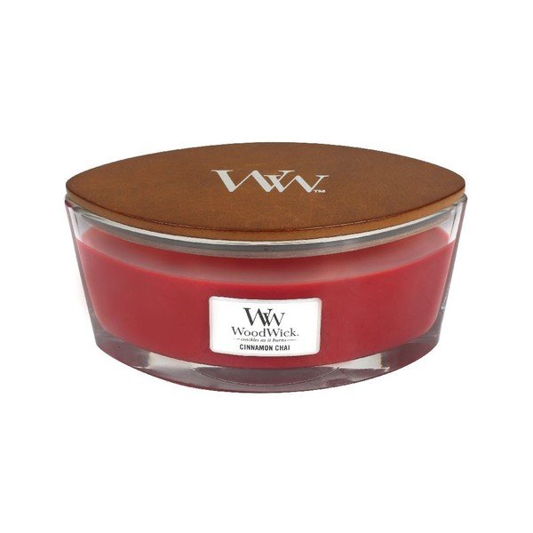 Aromatizēta svece ar kanēļa un vaniļas aromātu WoodWick, degšanas laiks 30 stundas-image-1