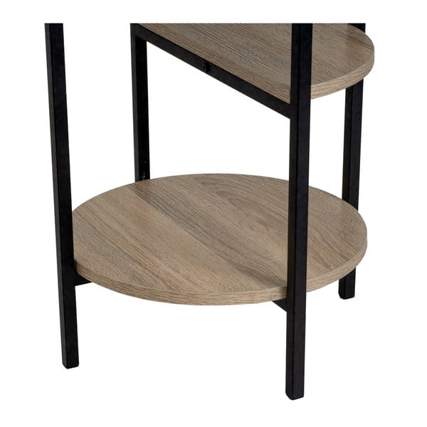 Melns/dabīga toņa plaukts ar ozolkoka imitāciju 40x80 cm – Casa Selección-image-2