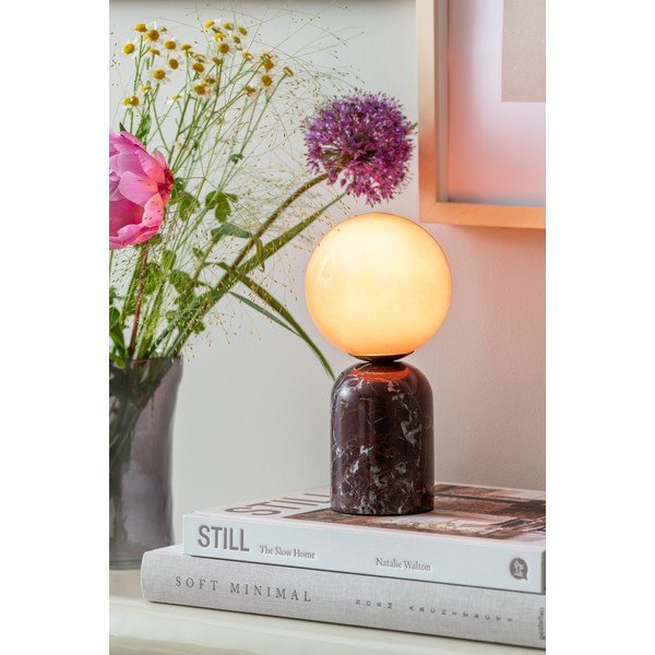 Bordo marmora galda lampa (augstums 20 cm) Lazio Sphere – Leitmotiv-image-1