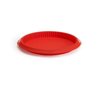 Sarkana silikona forma ar caurumiem pīrāgam Lékué, ⌀ 28 cm