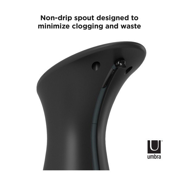Melns plastmasas bezkontakta ziepju dozators 250 ml Otto – Umbra-image-3