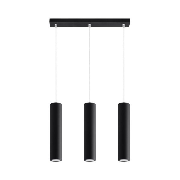 Melna metāla piekaramā lampa Castro – Sollux