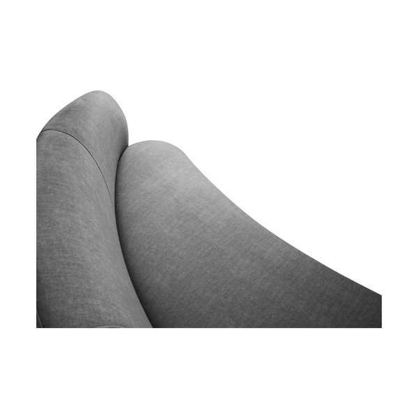 Pelēks samta asimetrisks dīvāns Mazzini Sofas Debbie, kreisais stūris-image-4